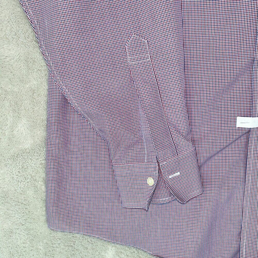 Brooks Brothers Regent Long Sleeve Button Up Dress Shirt Men 16/34 Red Plaid - Picture 3 of 8